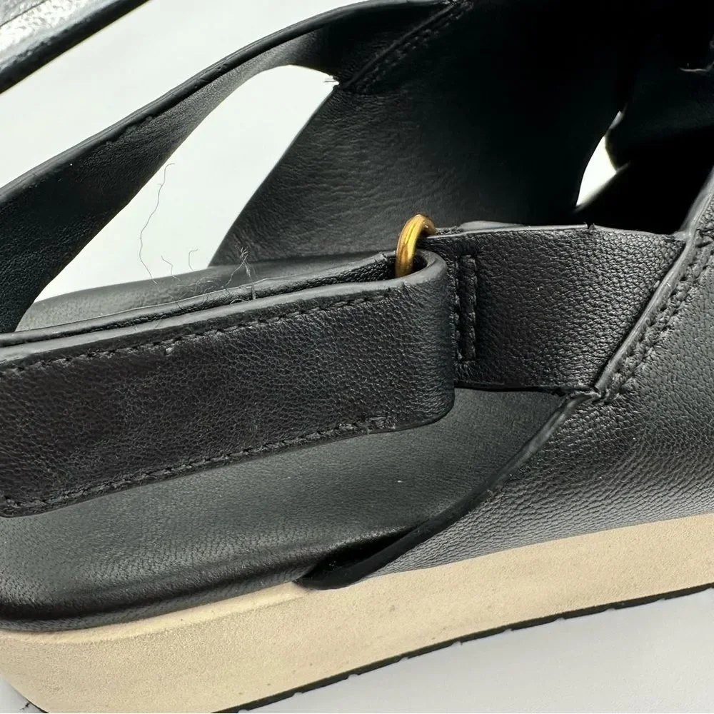 Vince Black Leather Platform Sandals Women's SZ 8.5 Versatile Comfortable